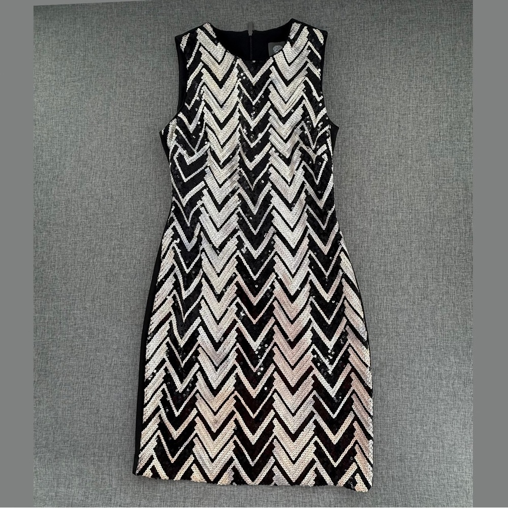Vince Camuto Sequin Evening‎ Sheath Dress Party Cocktail Dance Sleeveless size 0